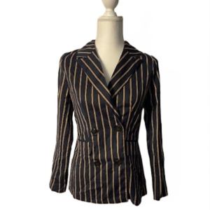 Charlotte Russe XS Navy with orange stripes blazer